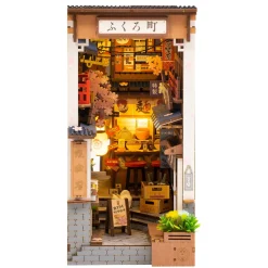 Rolife DIY Bookend Sakura Wine Alley miniatyrdiorama – TGB011, 111×195×221 mm