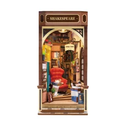 Rolife DIY Booknook Wonderland Bookstore bokstøtte, miniatyrdiorama – TGB07, 115×200×220 mm