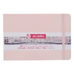 Royal Talens Art Creation Sketch skissebok 21x14,8 cm, lyselilla omslag – 140 g/m², 80 ark