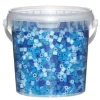Rørperler Midi 4000 stk. i blå miks + blå transparente perler, Ø5 mm