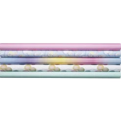 5 ruller gavepapir à 2 m × 57 cm – pastellfarger, ballonger, marshmallows!