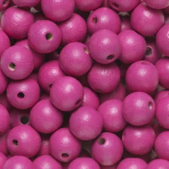 Runde treperler Ø10 mm, cirka 100 stk. rosa