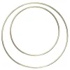 Runde sirkelformede metallskrog, gullfargede. 2 stk. Ø15 / Ø20 cm