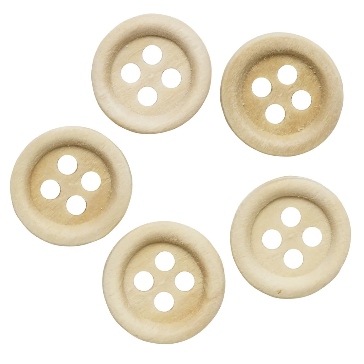 Runde treknapper av lyst schimatre, diameter 12 mm, 20 stk.