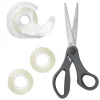 Saks, tapeholder og tape, perfekt sett til hobbyprosjekter og hjemmekontoret