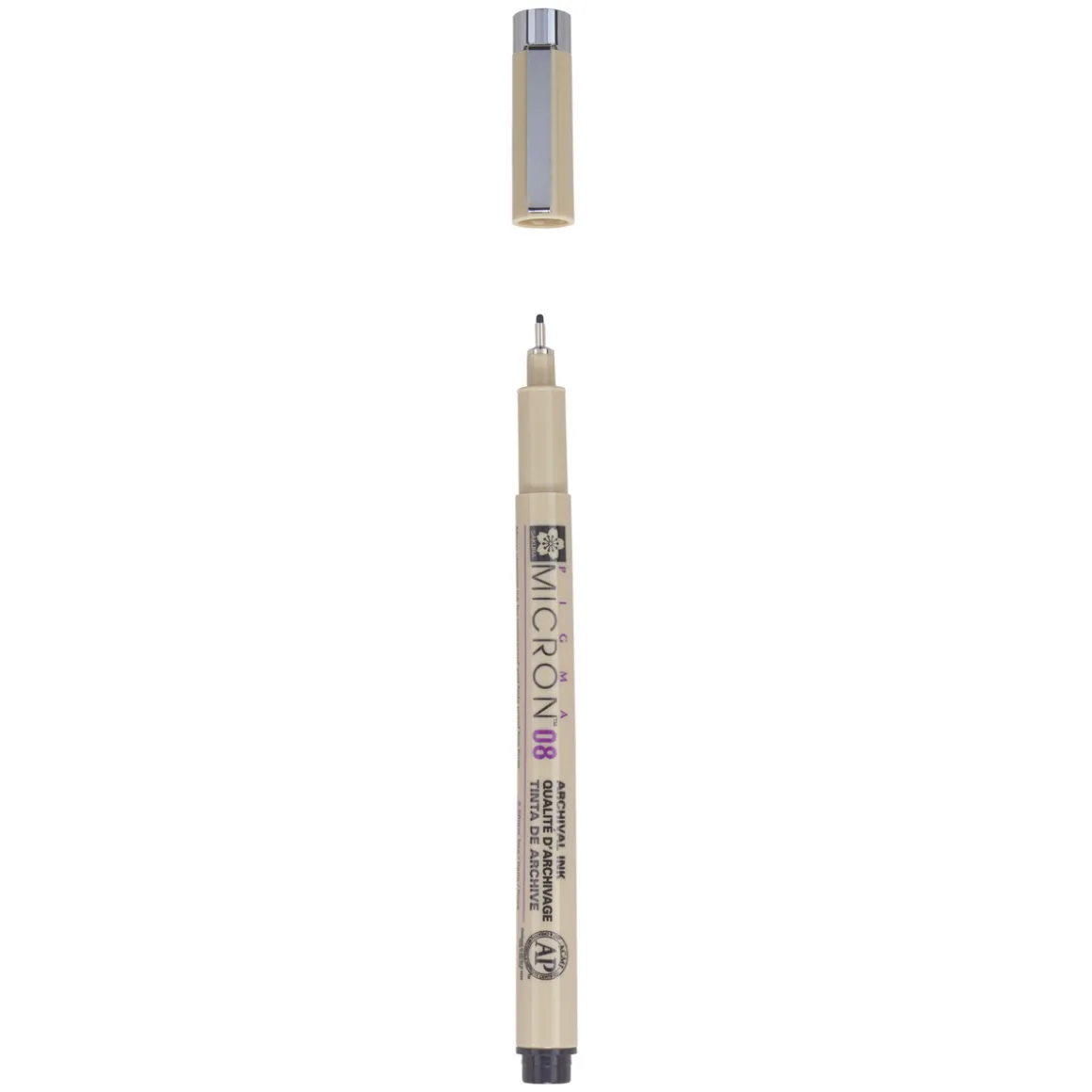 Sakura Pigma Micron 08 Black – svart fineliner 0,5 mm