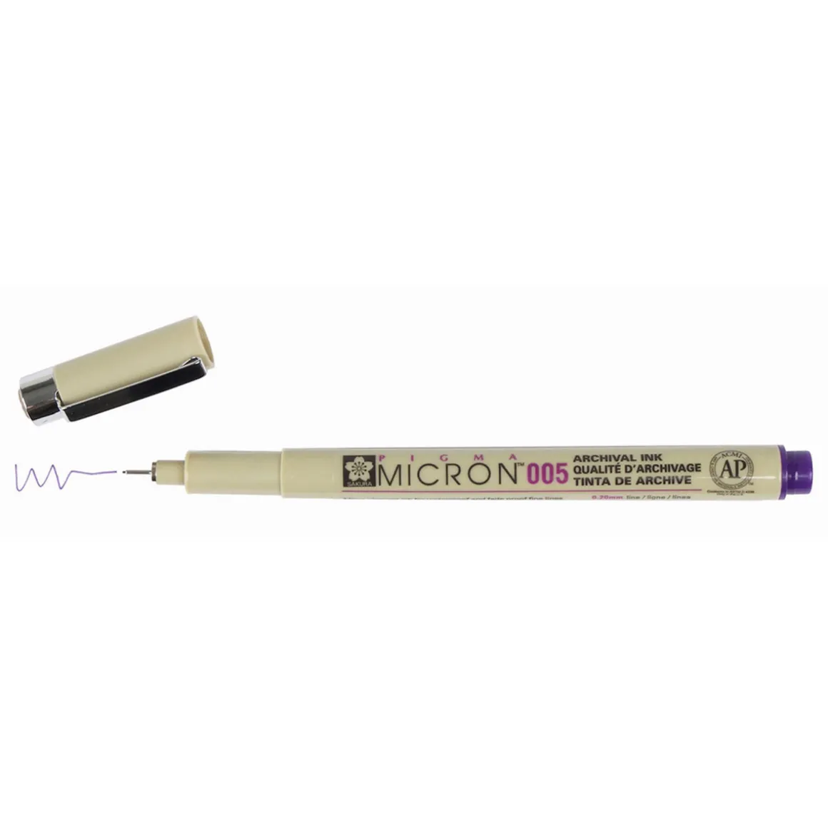 Sakura Pigma Micron 005 Purple – lilla fineliner 0,2 mm