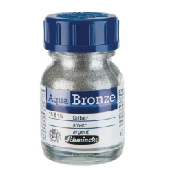 Schmincke Aqua Bronze, vannløselig metallicpulver 20 ml, Silver 15 815