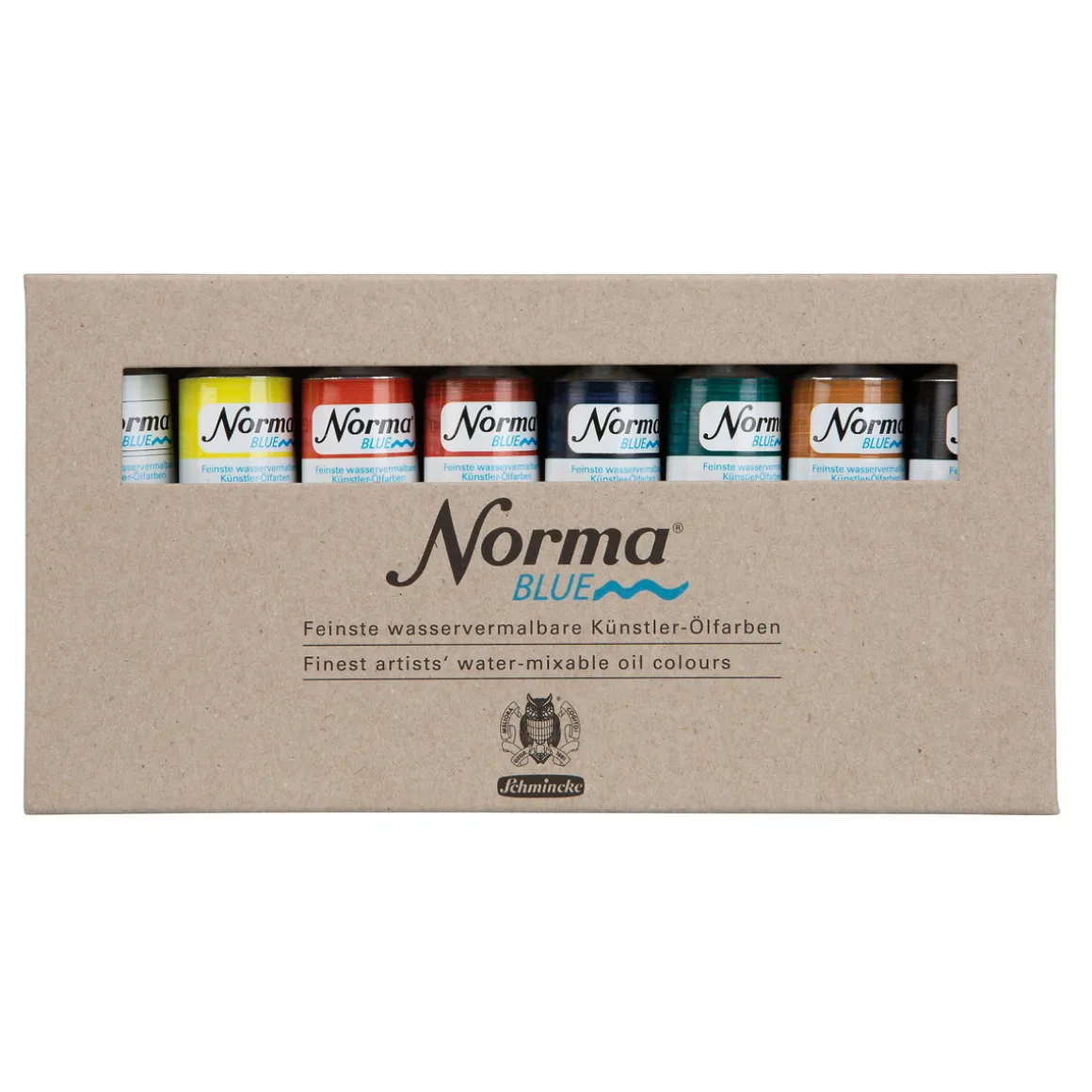 Schmincke Norma Blue Set 8×35 ml tuber med vannløselig oljemaling