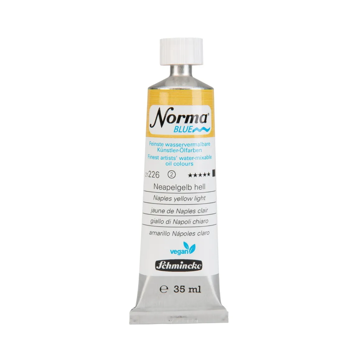 Schmincke Norma Blue vannløselig oljemaling 35 ml Naples yellow light 21226
