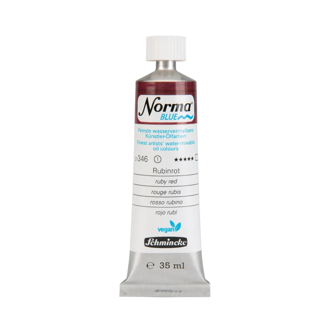 Schmincke Norma Blue vannløselig oljemaling 35 ml Ruby red 21346