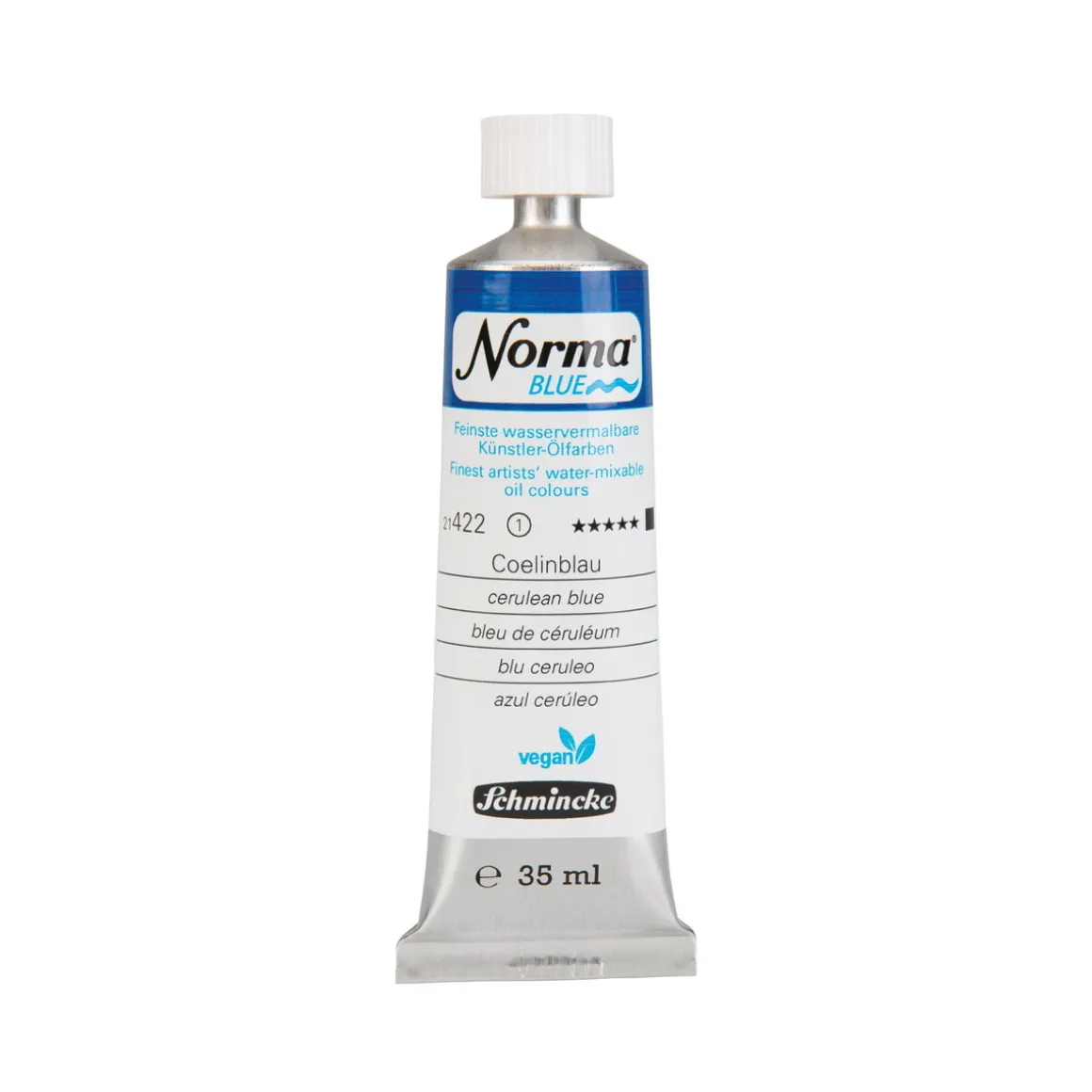 Schmincke Norma Blue vannløselig oljemaling 35 ml Azure blue 21422