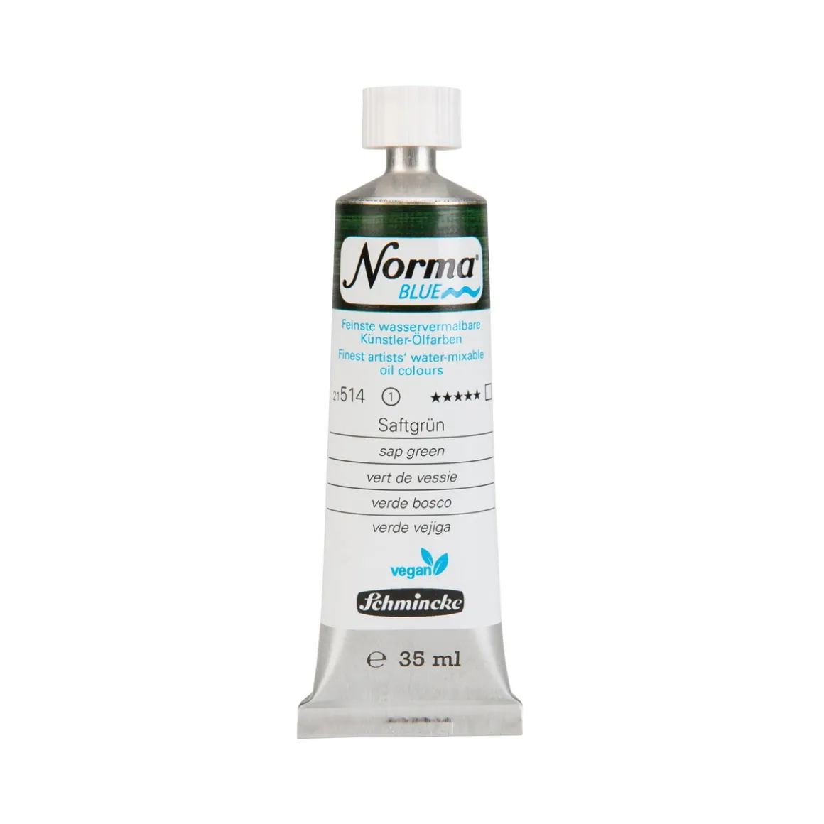 Schmincke Norma Blue vannløselig oljemaling 35 ml Natural green earth 21519
