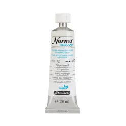 Schmincke Norma Blue vannløselig oljemaling 35 ml Mixing white 21120