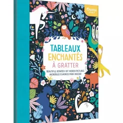 Scratch Art skrapebok, skrap frem fortryllende motiver! 10 ark, 31,5×23,5 cm