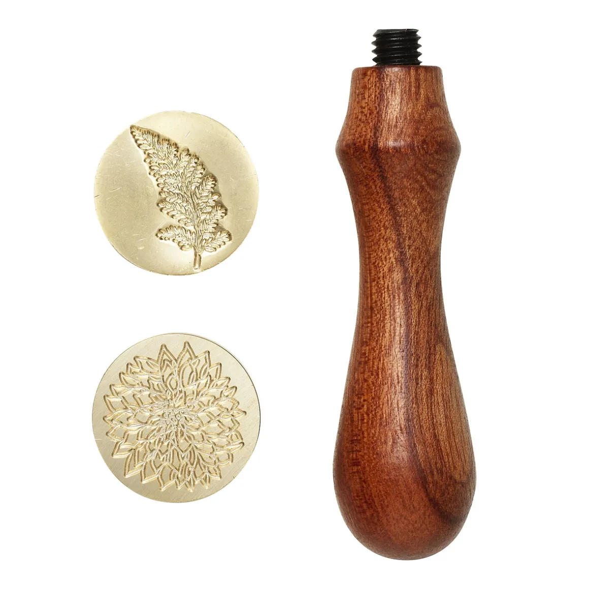 Seglstempler voksstempel Ø25 mm 2-pakning med motivene intrikat blomst og blad