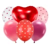 Seks ballonger til valentinsdagen! 5 lateksballonger à Ø30 cm, 1 folieballong à Ø50 cm