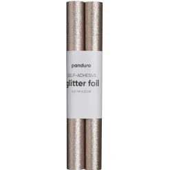 Selvklebende glitterpapir champagne, 2 ruller à 25×100 cm