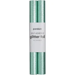 Selvklebende glitterpapir grønn, 2 ruller à 25×100 cm