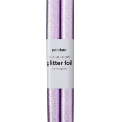 Selvklebende glitterpapir rosa, 2 ruller à 25×100 cm