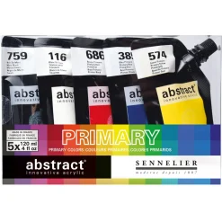Sennelier Abstract Innovative Acrylic 5×120 ml – forsøk en innovativ akrylmaling!