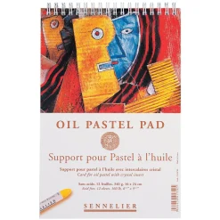 Sennelier Oil Pastel Pad spiralbundet pastellblokk – 16×24 cm, 12 ark, 340 g/m²