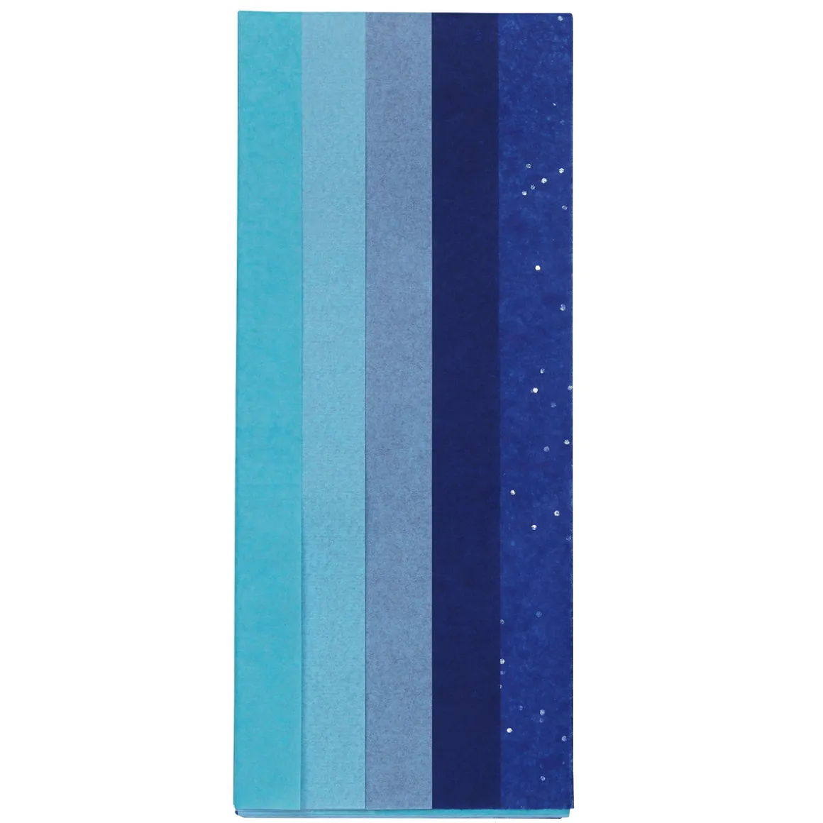 Silkepapir 5 ark à 70×50 cm, blå miks. 14 g/m²
