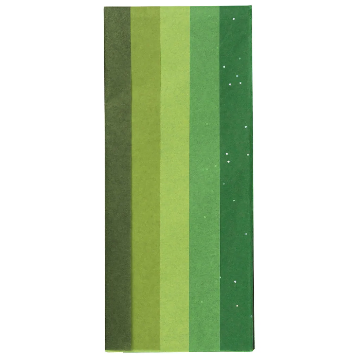 Silkepapir 5 ark à 70×50 cm, grønn miks. 14 g/m²