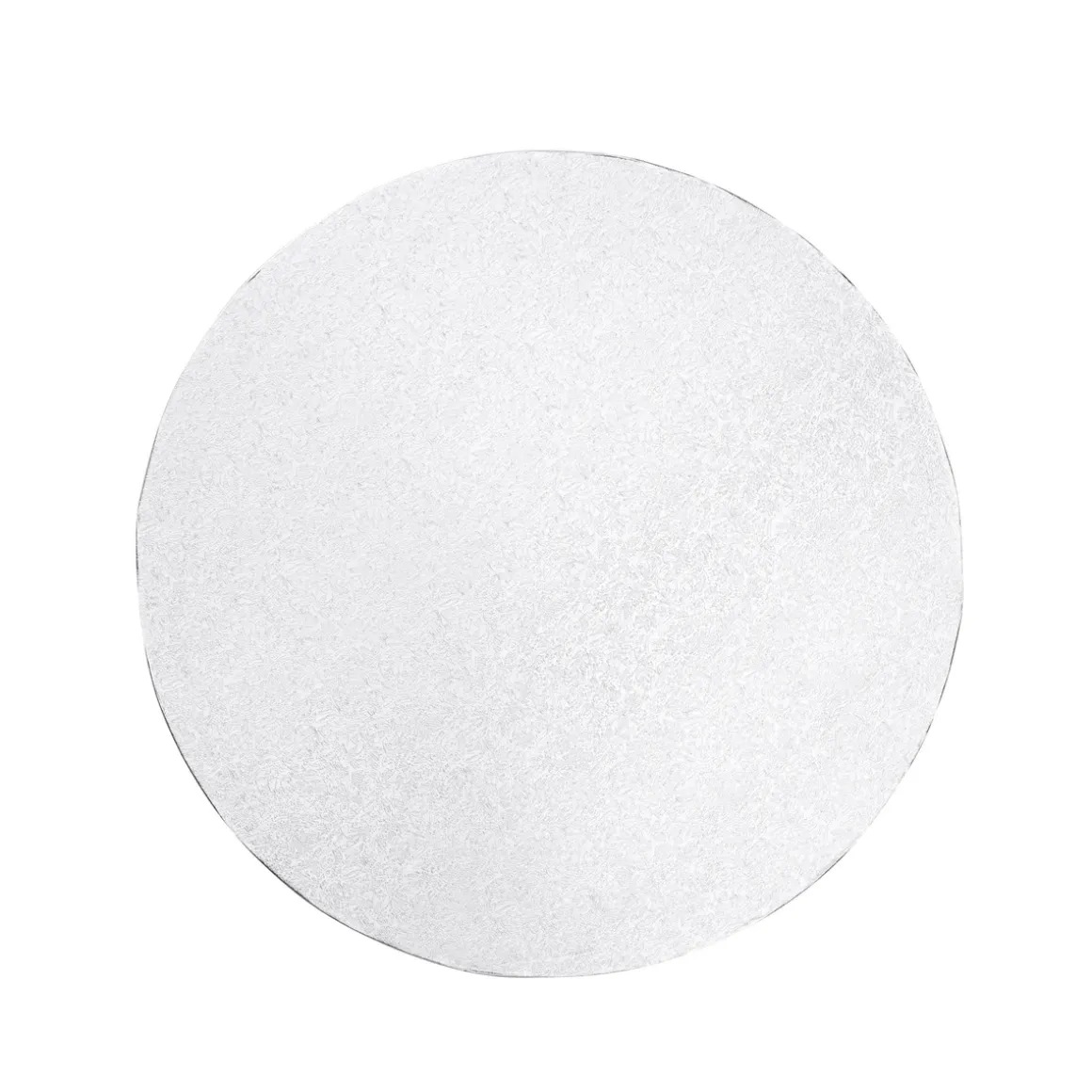 Sølvfarget kakeunderlag med diameter 25,5 cm