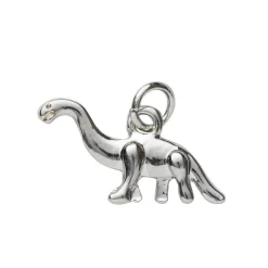 Sølvfarget anheng / charm dinosaur brontosaurus 20×10 mm
