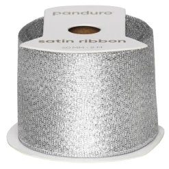 Sølvfarget glitterbånd – 8 m langt 40 mm bredt