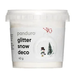 Snøpulver med glitter – få julepynten snødekt og glitrende. 40 gram