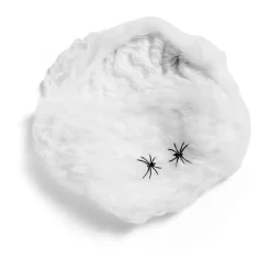 Spindelvev edderkoppnett til Halloween 40 g + 2 edderkopper (av plast!)