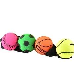 Sprettball i elastisk snor med armbånd med borrelås