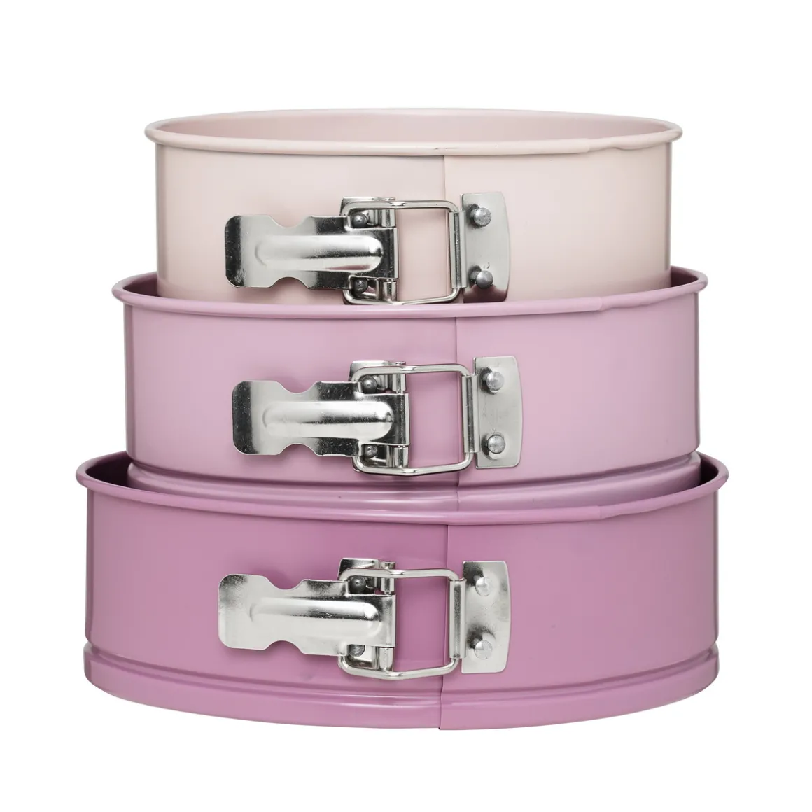 Springformer, kakeformer 3-pakning i rosa nyanser – diameter 18 / 20 / 22 cm