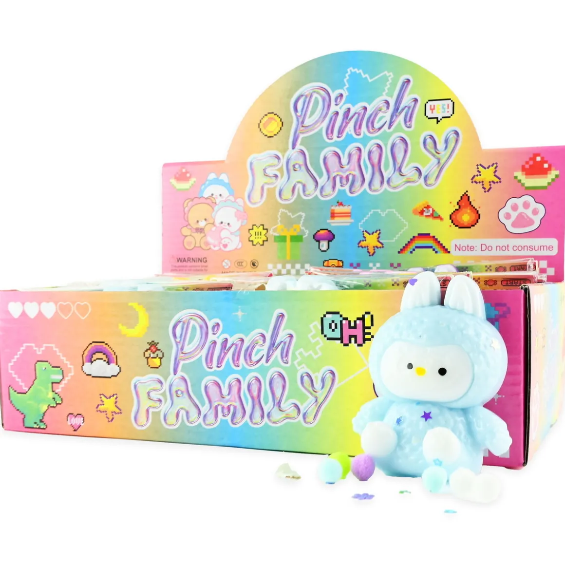 Squeezy Monster, H 9 cm – klemmevennlig monster, pris per stykk, selges assortert på nett