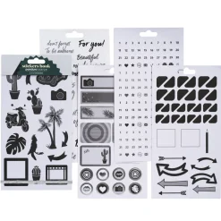 Stickersblokk Sort/Hvit 20ark