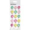 Stickers, 3D-klistremerker fargerike ballonger, 15 stk.