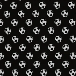 Stoffstykke 50 x 70 cm Footballs D Grey