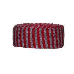Strikkestrømpe Rød/grå 4cm/1m