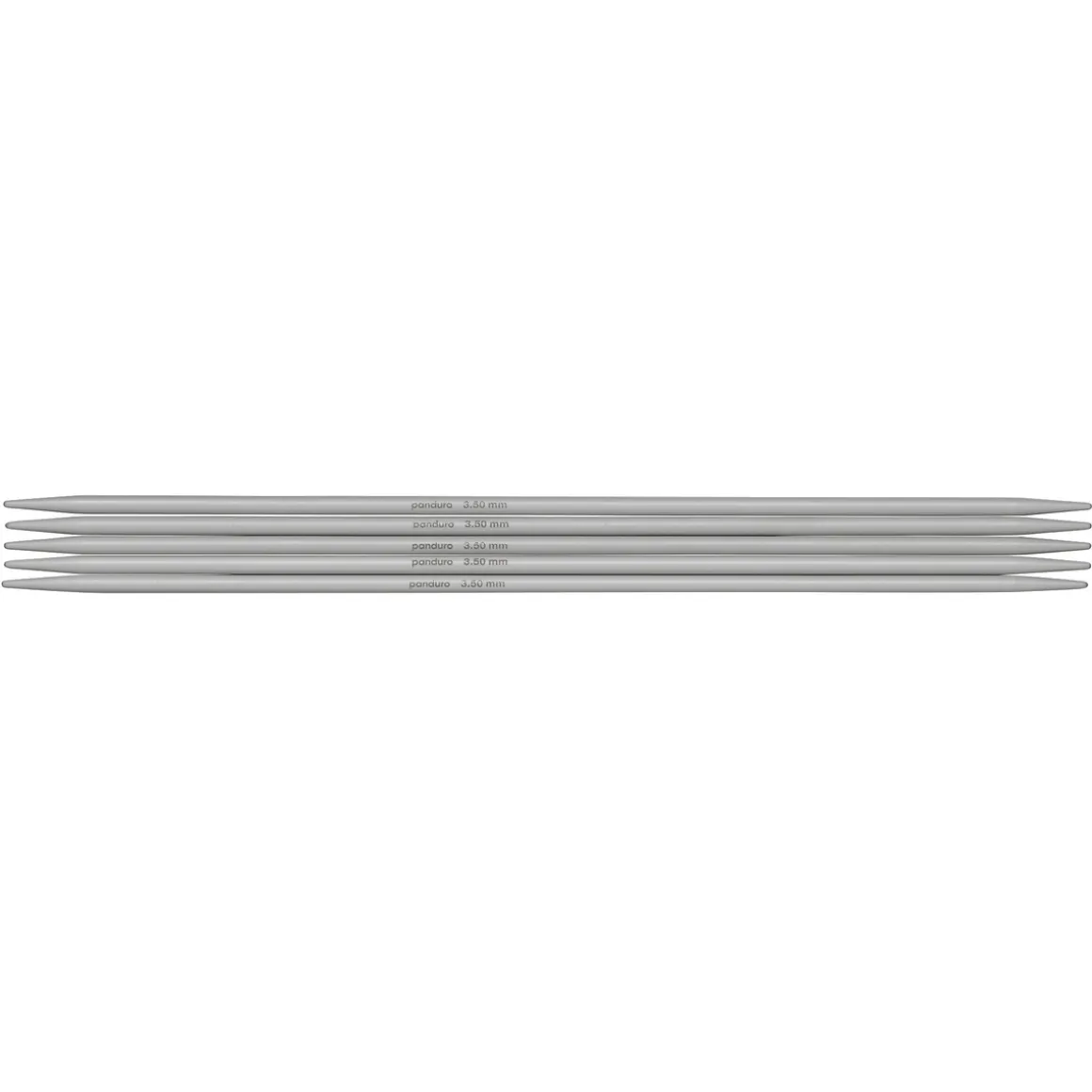 Strømpepinner, 5 stk. Lengde 20 cm Ø3,5 mm – aluminium
