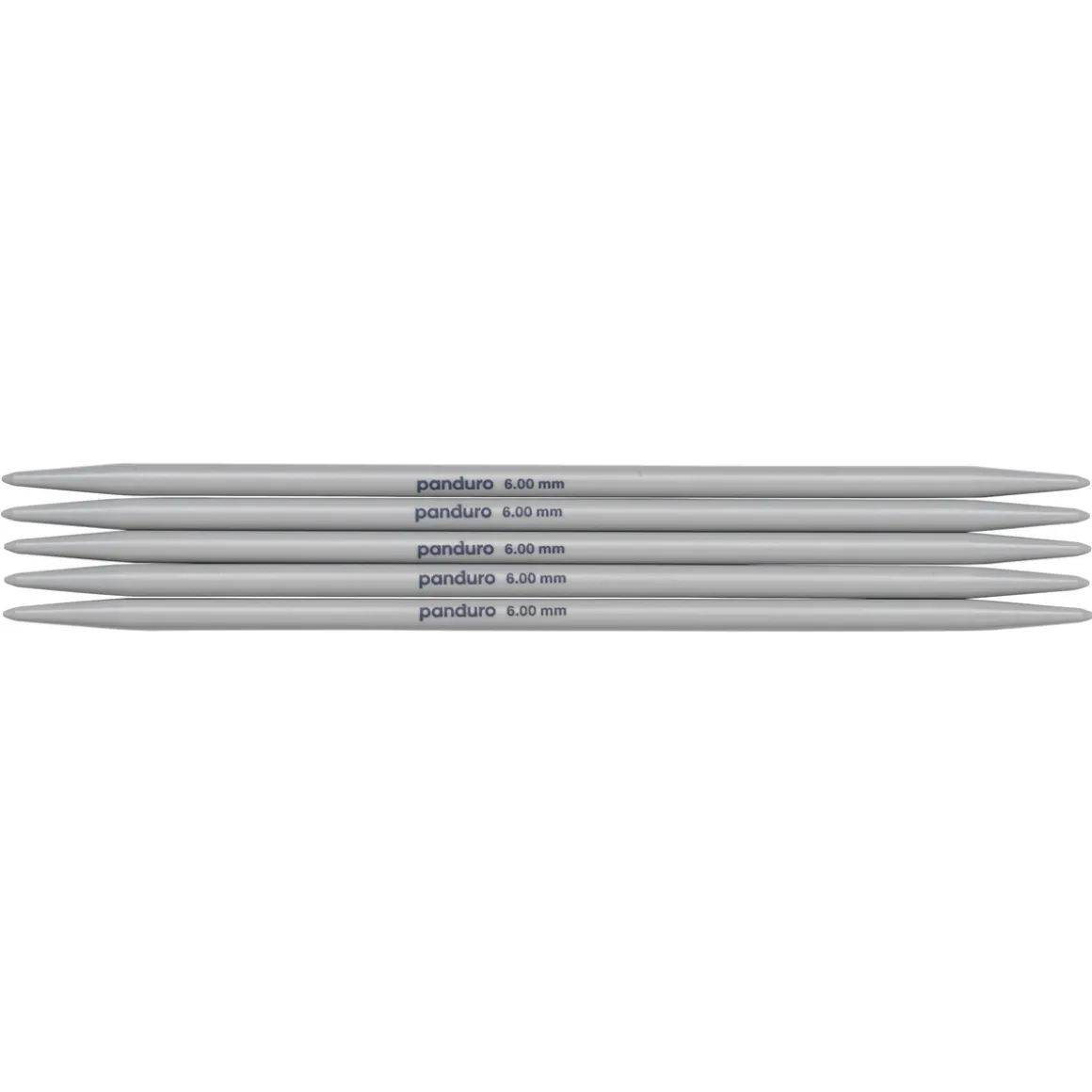 Strømpepinner, 5 stk. Lengde 20 cm Ø6,0 mm – plast