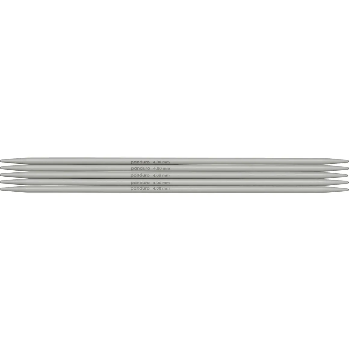 Strømpepinner, 5 stk. Lengde 20 cm Ø4,0 mm – aluminium
