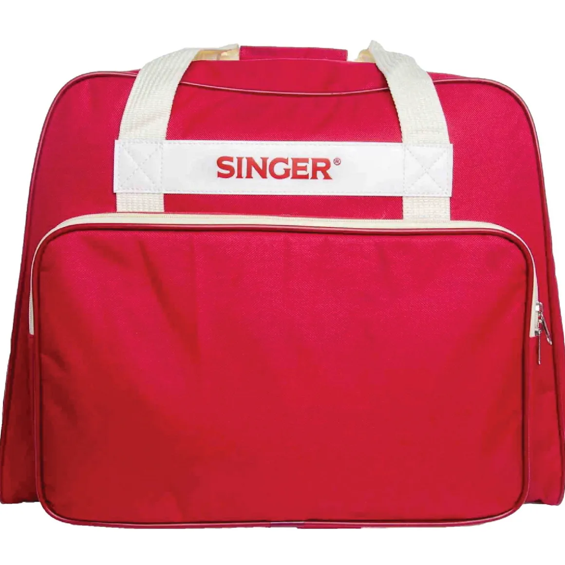 Symaskinveske Singer Retro, rød veske til symaskiner, 46×26×33 cm