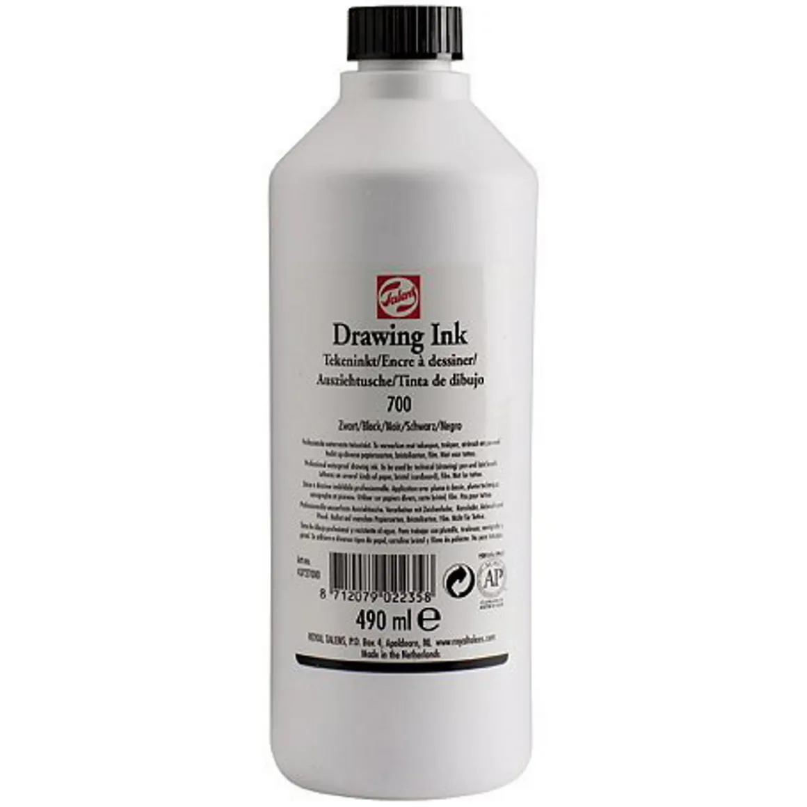 Talens Drawing Ink svart 490 m