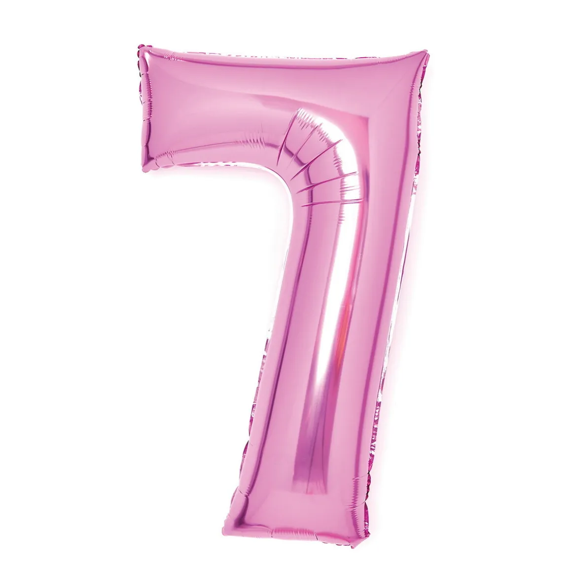 Tallballong 66 cm høy, rosa metallic 7-tall – pynt til bursdagsfesten!