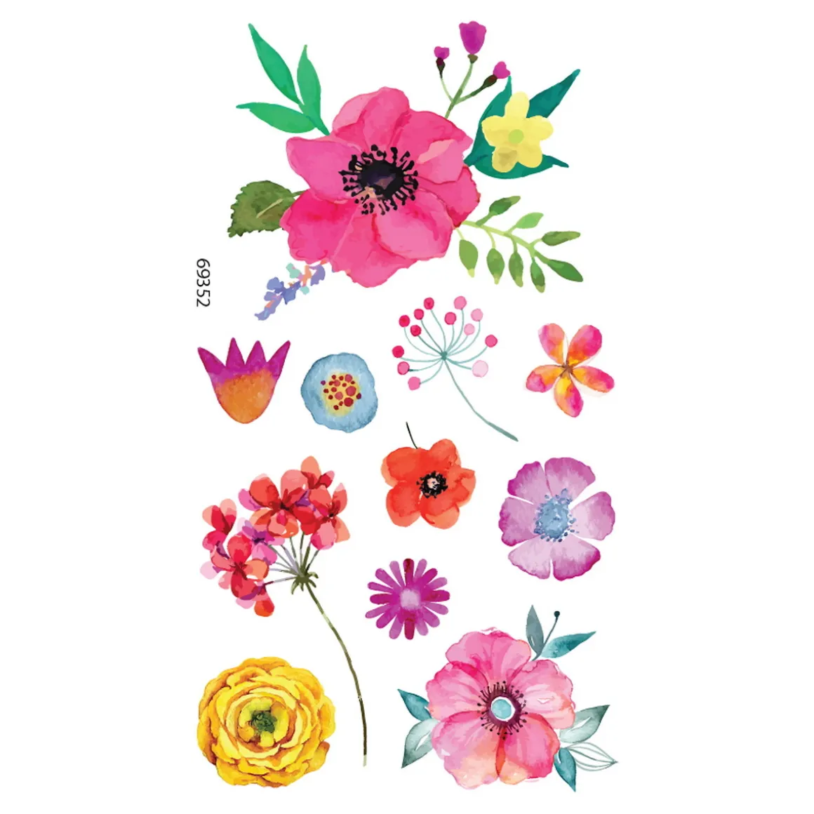 Tattoo Flower Glitter