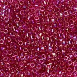 TOHO-perler 11/0 – 785 Inside luster crystal hot pink lined