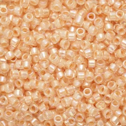 TOHO-perler 11/0 – aprikos rainbow, 794 IC rainbow crystal/apricot-lined