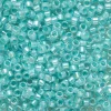 TOHO-perler 11/0 – aquagrønn rainbow, 793 IC rainbow crystal/pale turquoise-lined